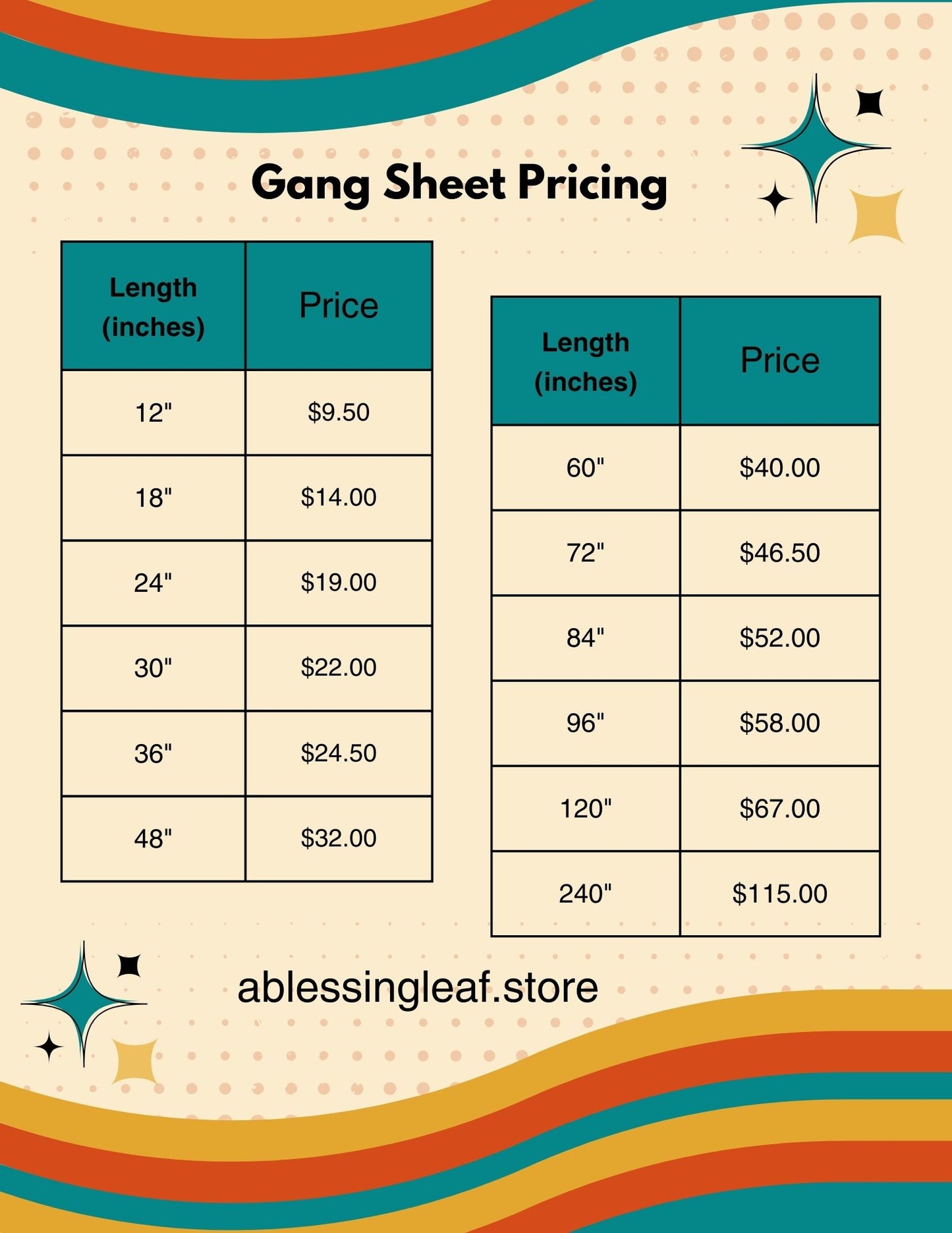 Custom DTF Gang Sheet